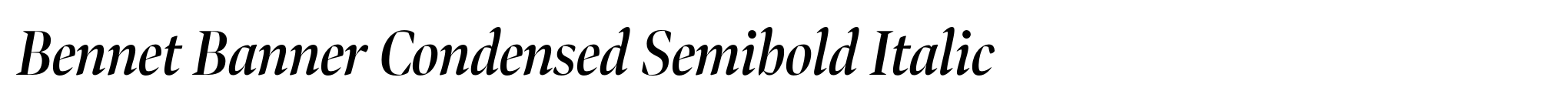 Bennet Banner Condensed Semibold Italic image